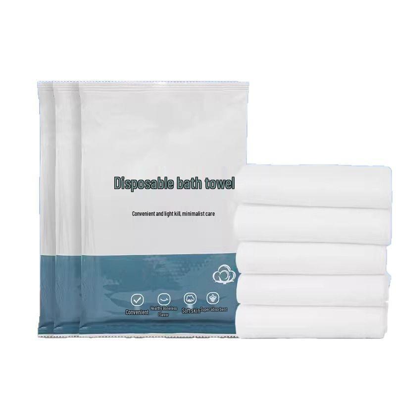 Compressed Pure Cotton Face & Bath Towels: Thick, Enlarged & Individually Packed for Travel