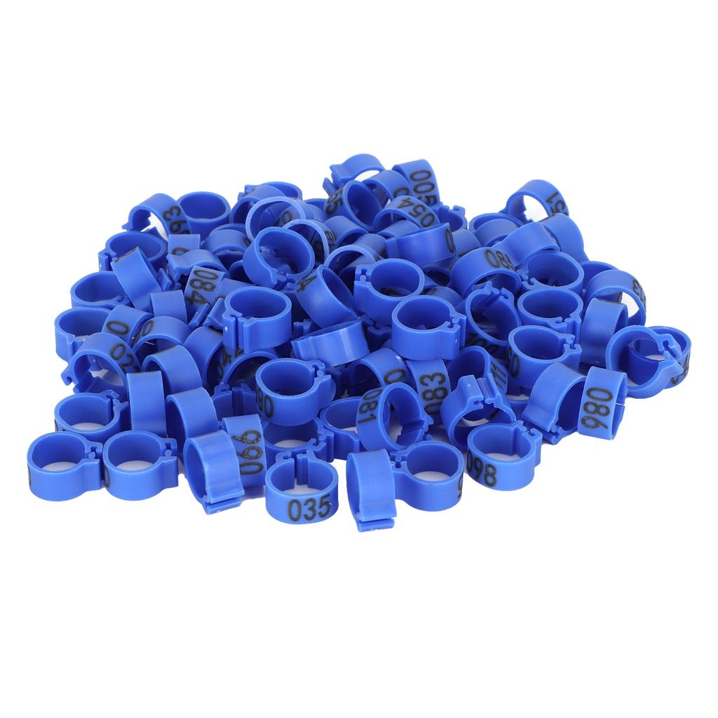 100Pcs Bird Foot Rings Bands 10mm 001-100 Numbered Pigeons Identify Clip Poultry SupplyYellow