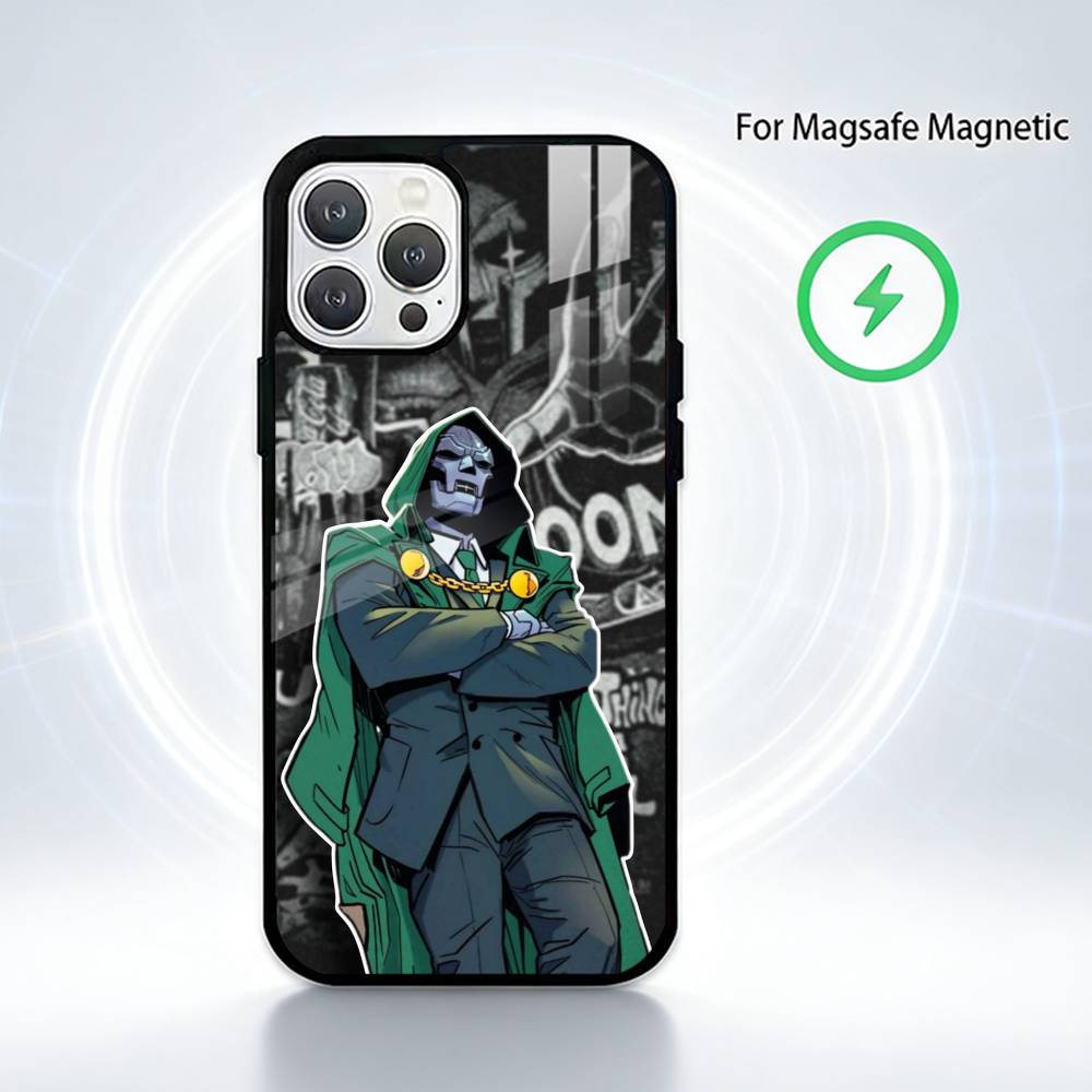 MF-DOOMs-Rapper Phone Case For iPhone 14,16,15,13,17,12,Plus,Pro,Max Magnetic For Magsafe Frosted Cover