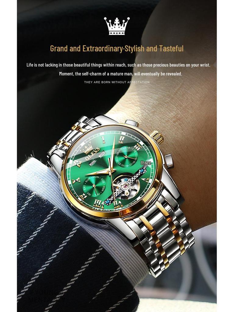 Oris Herren Multifunktions Automatische Mechanische Wasserdichte Skelettuhr