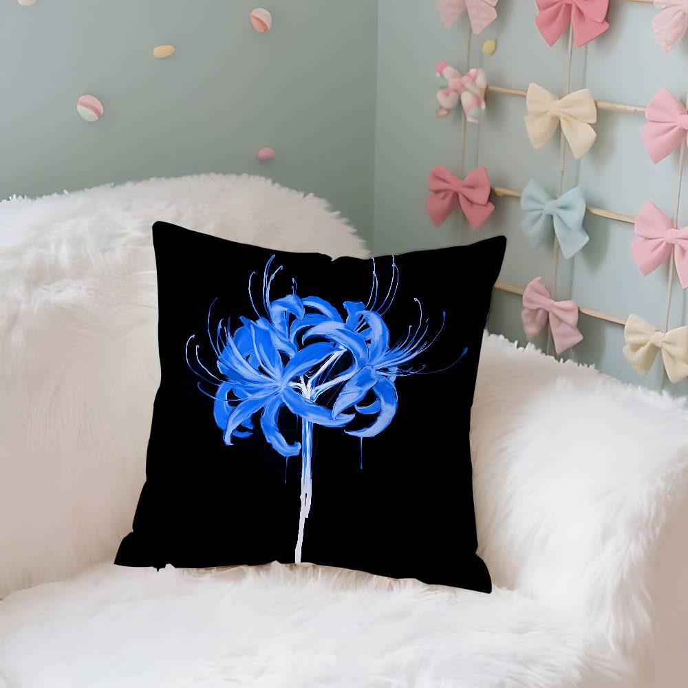Quiet And Ethereal Blue Case Plush Fabric Soft Pillowcase Double Sided Print Cushion Cover Household Gifts