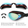 Adult Kids Swimming Glasses Myopia Goggles Glasses with DegreeReplacable Nose Frame and Anti-fog Spray