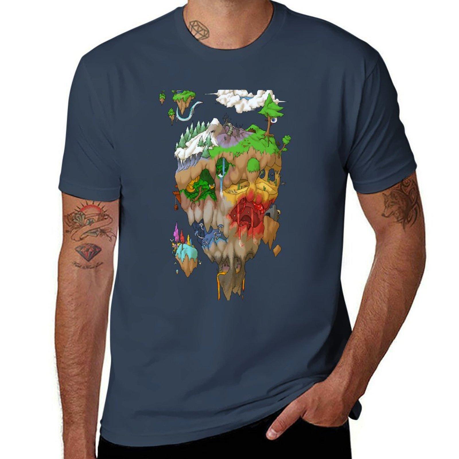 Футболка Terraria Парящий остров аниме футболки для мужчины футболка мужская 100% хлопок люксовый бренд Футболка S