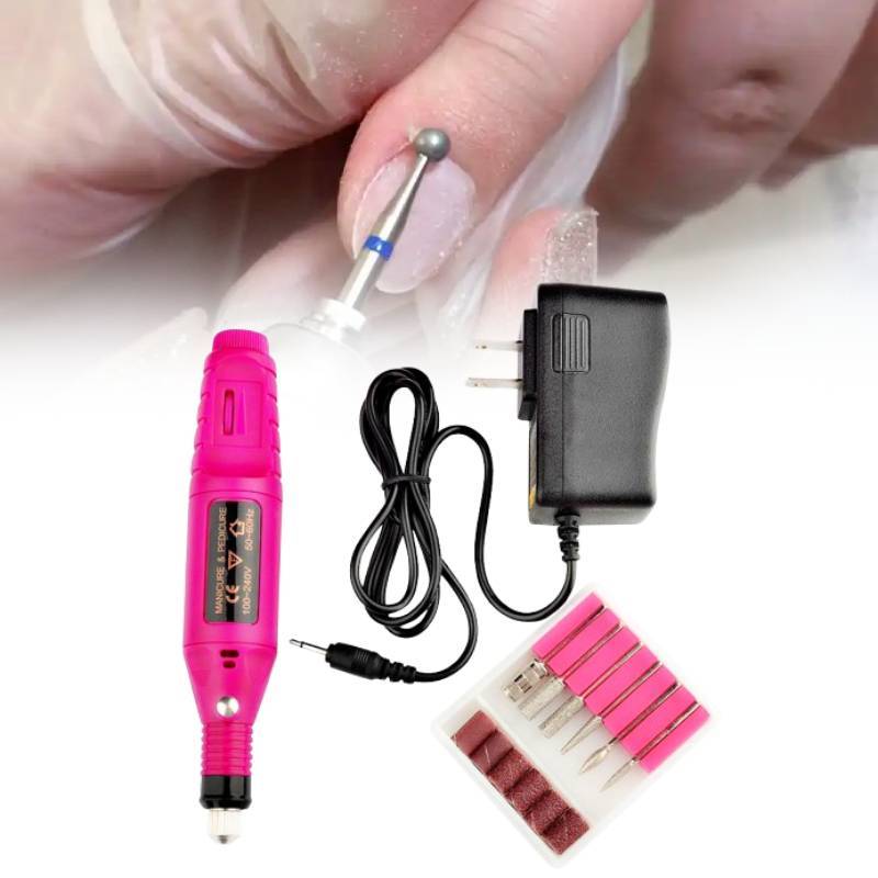 Electric Nail File Set With Portable Grinder For Manicure Enthusiasts And Nail Art Practice