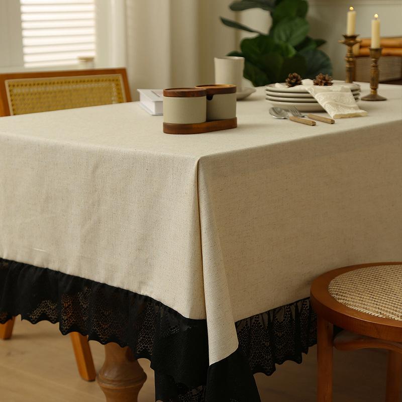 Elegant Retro Wind Mesh Same Lace Tablecloth Simple Restaurant French Knitting Home Desktop Cloud Shadow