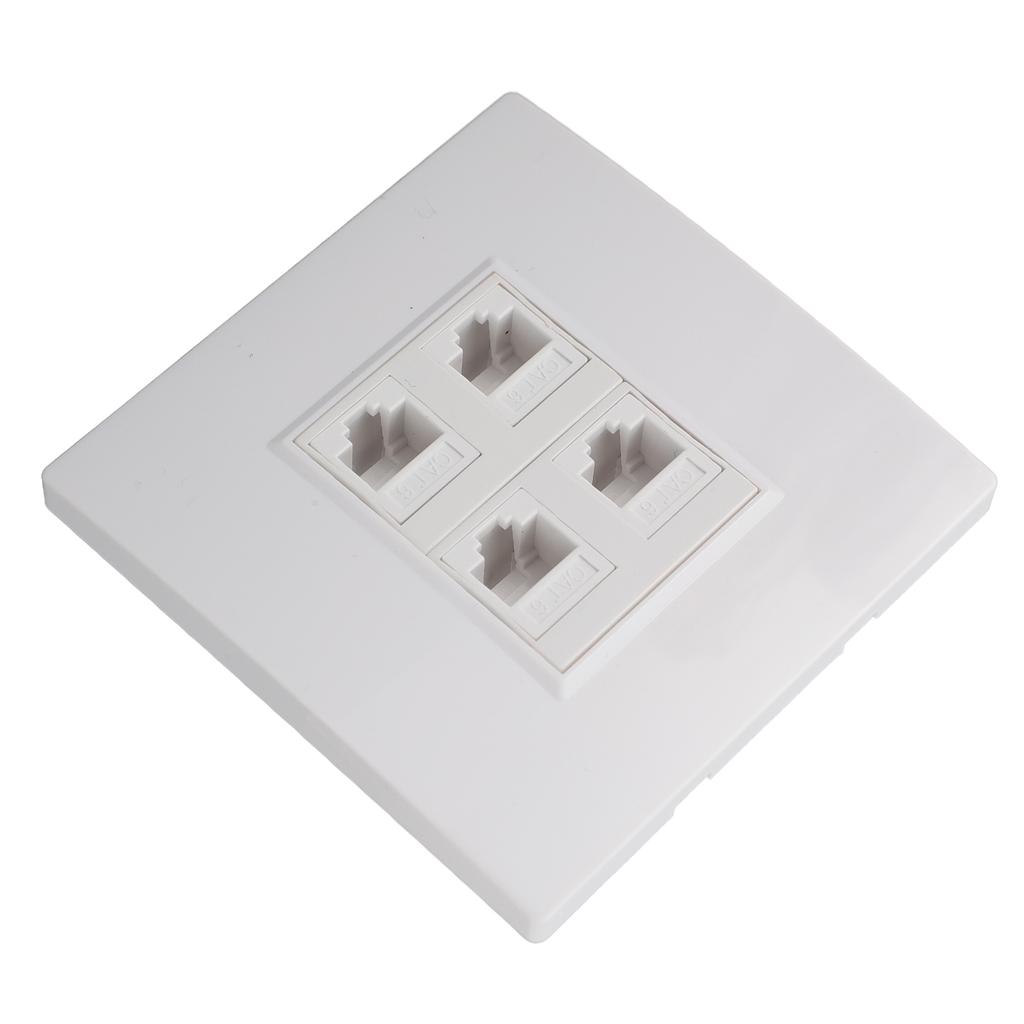 Cat 6 Ethernet Wall Plate 4 Port Female To Female Keystone Wall Plate Internet Wall Plate for CAT5