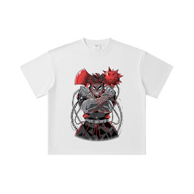 260 GSM Double Yarn 32 Count 100% Cotton Demon Slayer V24 Gyomei Print Unisex Heavy Cotton T Shirt