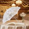 Hollowed Out Women's Lace Umbrellas Mesh Flower Lolita Mini Bridal Umbrella Transparent Delicate Wedding Decoration Props