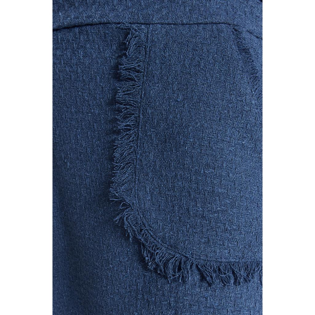 Detailní mini tkaná sukně z Indigo Tweed Fabric Tweed Twoaw24et00204
