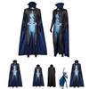 Halloween Megamind Jumpsuit Umhang Handschuh Set Performance Kostüm für Cosplay und Bühnenauftritte