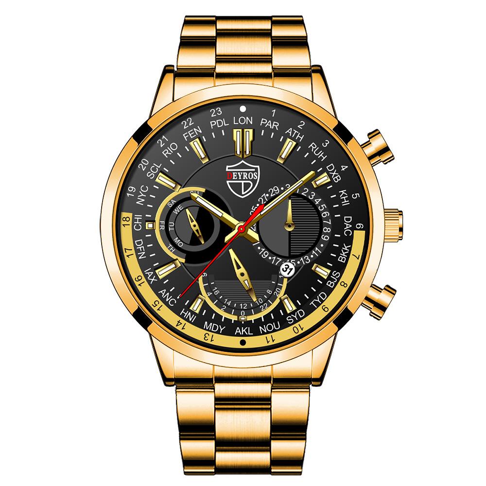 Fashion Business Kalender Herrenuhr Edelstahl Uhr