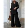 GMXIA Top alla moda autunnale da donna, Pantaloni da donna con stampa leopardata, Tuta casual ampia