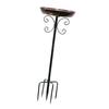 Stake Vintage Metal Bird Bath Freestanding Design for Garden Patios Yard with Upgraded 4 Prong Base