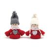 Mini Christmas Tree Decorations Set 2pcs Small Cute Dolls Indoor Home Decor for Christmas Holiday New Year Gift Idea