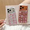 Korean Cute 3D Melody Sanrio Phone Case For iPhone 17 Pro 16 15 14 Pro Max Cover with Pendant Shockproof Cartoon Protective Case
