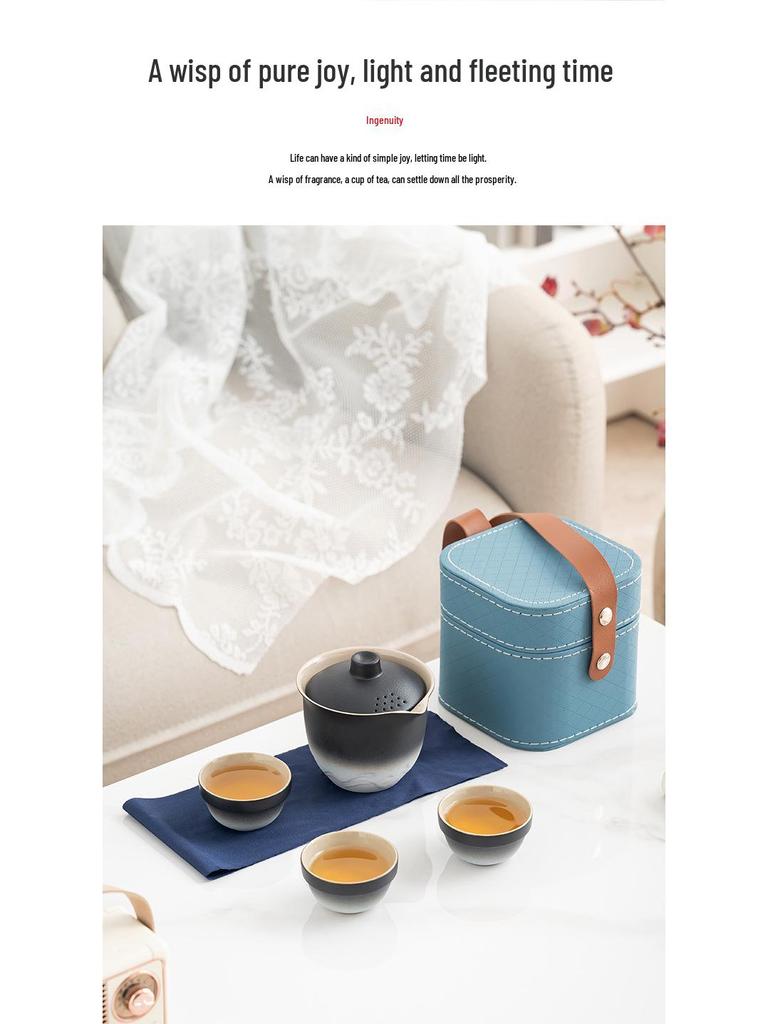 Kung Fu Travel Tea Set: Portable Quick Cup for On-the-Go Outdoor Tea Activity
