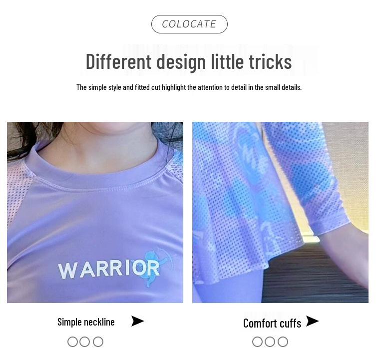 Girls' Long Sleeve Two-Piece Swimsuit Set - Sun Protection, Sweet Style 2026 for Middle School Students