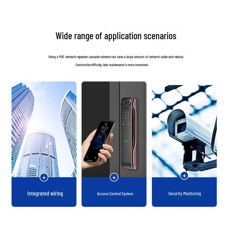 Standard Waterproof 1-to-4 PoE Repeater Camera AP Extender