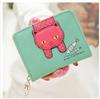 Korean Style Women's Cartoon Zipper Wallet: Cute Short Purse & Card Holder