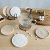 8Pcs/set 11x11cm Round Cotton Woven Coffee Mug Cup Coaster Placemat Dining Plate Mat Kitchen Insulation Pad Table Decoration