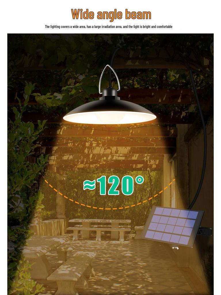 Solar LED Outdoor Pendant Lights - Energy-Saving, Waterproof, One-to-Four Decorative Garden Lights for Patio