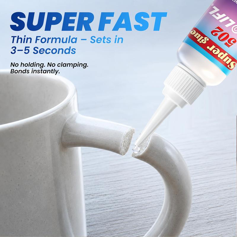 502 Super Glue Multi-purpose Fast Drying Strong Adhesive Cyanoacrylate Instant Bond used for Metal Ceramic Glass DIY Repair Tool