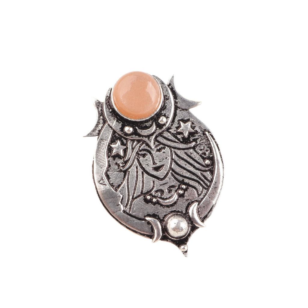 925 Sterling Silver Handmade Natural Peach Moonstone Gemstone Necklace Pendant CP-22-29