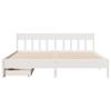 Solid Wood Bed Without Mattress White 200x200 Cm Pine Wood