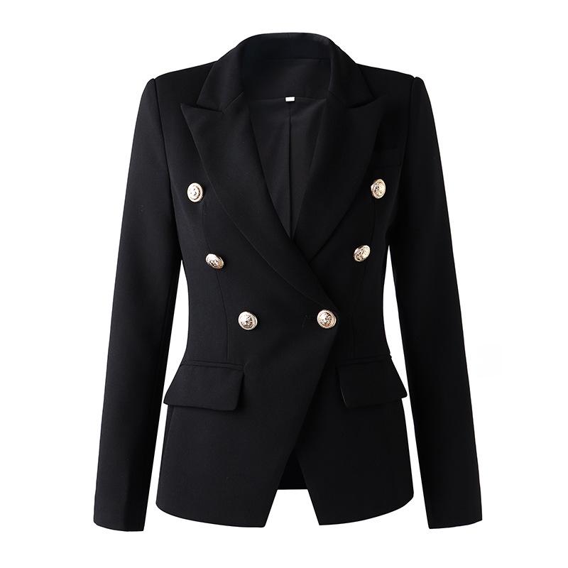 

Black Double-Breasted Slim Fit Commuter Suit Jacket XXXL