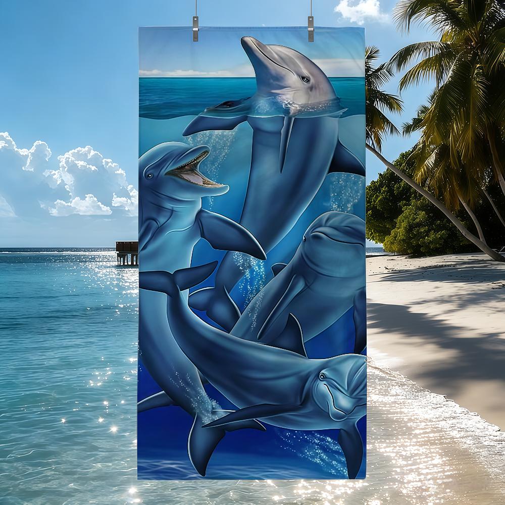 Dolphin Towel Quick Drying Beach Towels Are Suitable For Swimming Pools Camping Yoga And The Gym