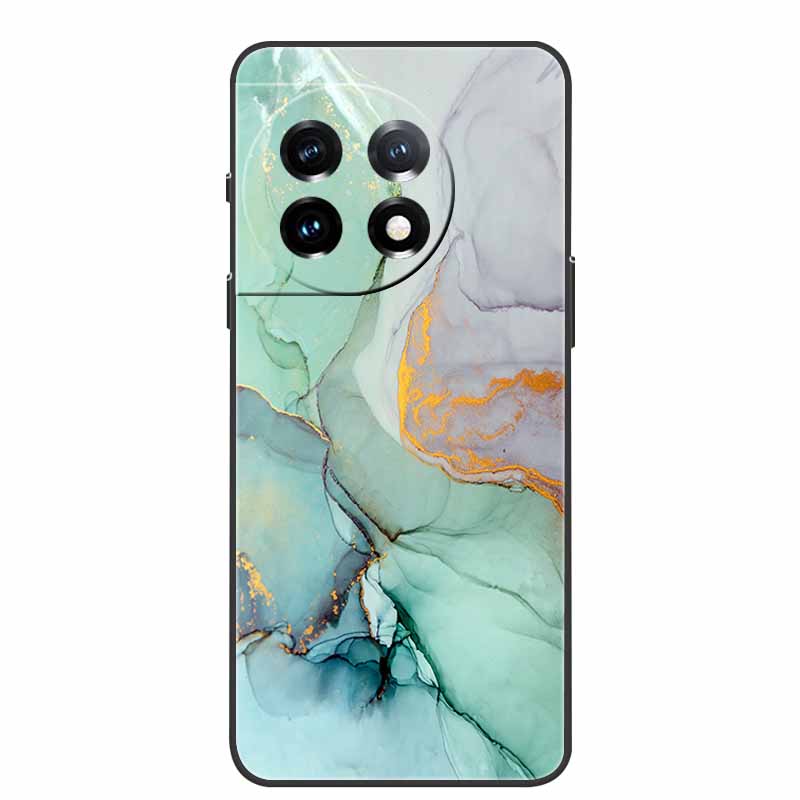 For One Plus 11 Case Marbled Granite Stone Texture Phone Cases for Oneplus 11R Shockproof Soft Cover on for Oneplus11 5G Silicon