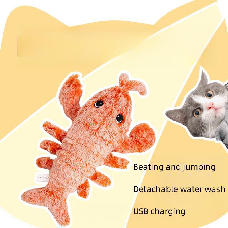 Pet Gravitational Jumping Shrimp Amazon New Cat Electric Plush Toy