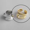 925 Silver Rings For Women Hollow Out Gold Color Temperament Personality Fashion Female Trendy Resizable Opening Rings