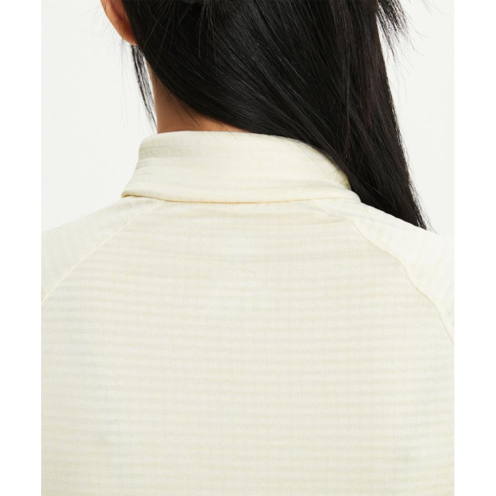 New Balance Nbnde4p142 Women Heat Grid Half Zip Up  Ivory 