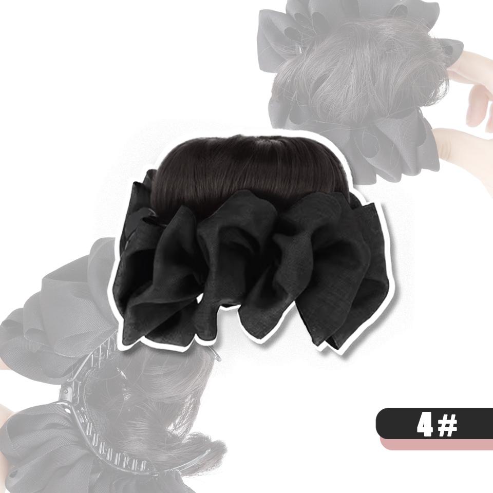 

Bun Wig Synthetic Wig Grip Style Straight Doughnut Bun Wig is Suitable for Novice Ladies and Girls to Wear in Daily Festivals 10CM