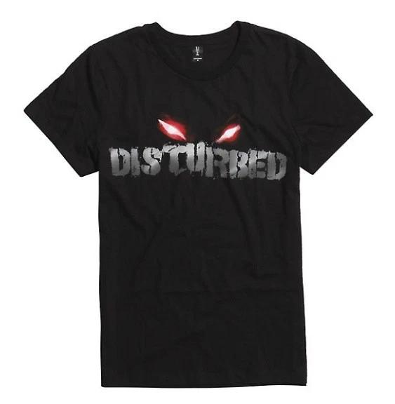 

Disturbed GUY EYES LOGO 100% Cotton T-shirt Mens Tees Top NEW Authentic & Licensed Front & Back Design 2XL
