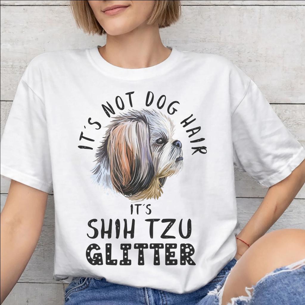 Unisex Unisex I Shih Tzu Not Funny Dog Lover Shirt Pure Cotton Graphic Printed Tee Shirts Clothing Outfits