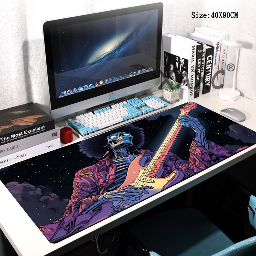 HYBXAXC Undead Musician Print Mouse Pad Thick Stitched Edge Gaming Desk Mat Creative Computer Keyboard Nonslip Pad