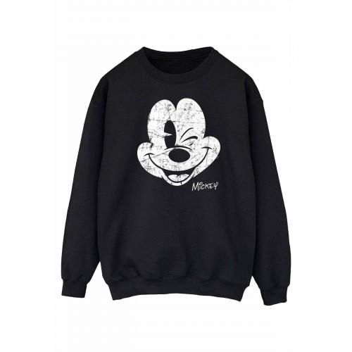 Disney Damen-/Damen-Sweatshirt mit Mickey-Mouse-Gesicht