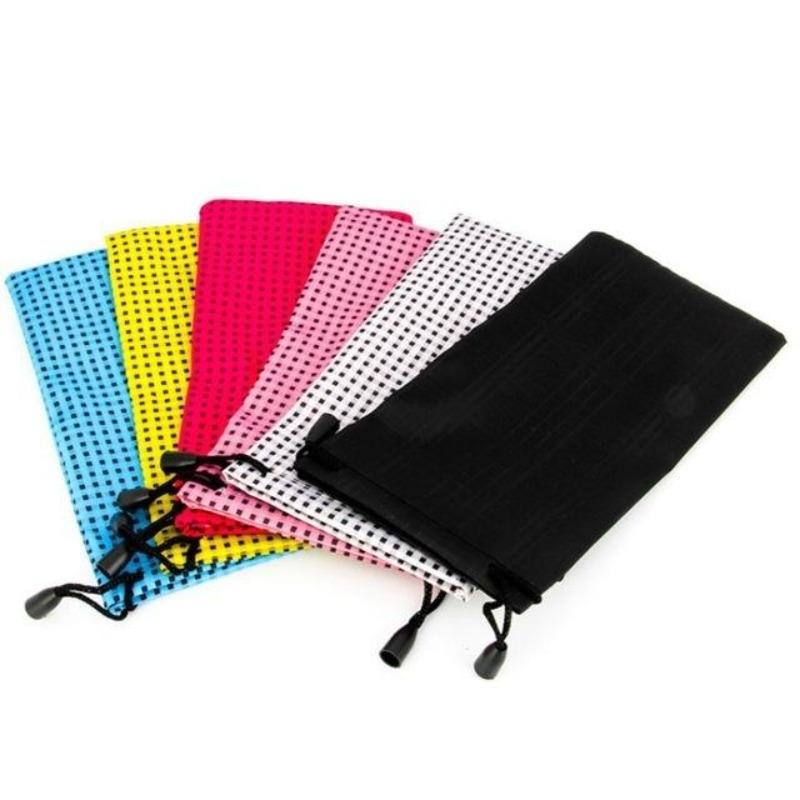 3pcs/lot New Popular Lattice Glasses Bag Waterproof Plastic Sunglasses Pouch Soft Eyeglasses Bag Gla