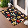 Cute Hamburger Apple Food Print Door Mat Non Slip Kitchen Doormat Cartoon Fruit Snack Star Heart Pattern Floor Rug