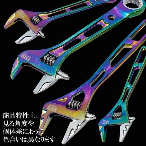 SK11 (SK11) SPIDER Gear Wide Adjustable Wrench Rainbow Colored Titanium Wide Mouth Width 30mm SPD-30GMP