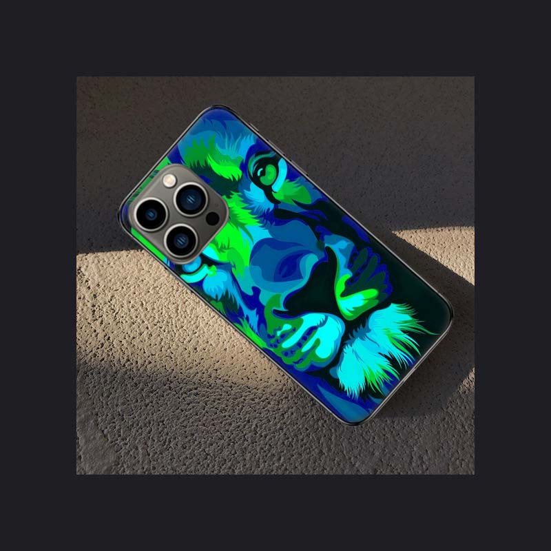 Bilder von farbigen Löwen-Telefonhüllen für Apple iPhone 15 13 12 11 14 Pro Max Mini Cover SE 2020 X XS XR 8 7 6 6S Plus 5 5S Shell Co