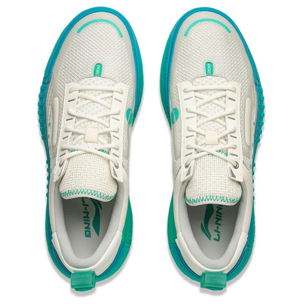 Li Ning Rsr 202 Shock Absorption Non-Slip Wear-Resistant Support Lightweight Rebound Low-Top Retro Basketball Shoes Men sneaker White Green ABCU045-5