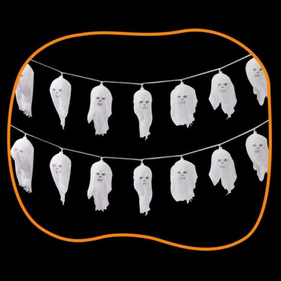 Halloween Skull String Lights Multicolor Skull Shaped LED Lights Waterproof Decorative String Lights for Festivals Anniversary Makeup Parties