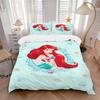 3pcs Mermaid Printed Bedding Set, Breathable And Soft, Machine Washable, Christmas Gift, Suitable for Bedroom Decoration, 108