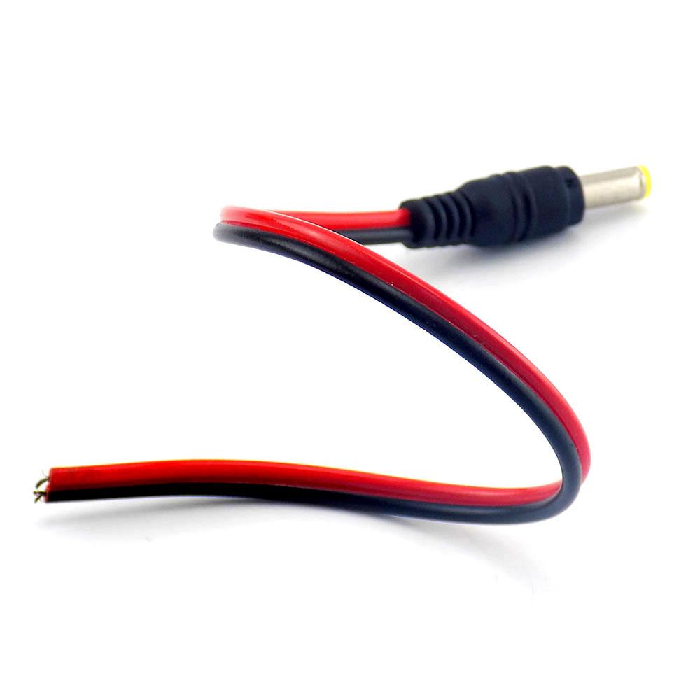 2.1x5.5mm DC Male Plug 12V DC Power Pigtail Extension Cable Jack For LED Strip Light Driver CCTV Camera Connector