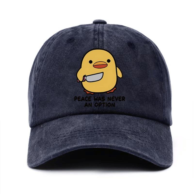 Yellow Duck Letter Printed Baseball Hat for Unisex and Women Adjustable for Travel Sunscreen LightweightBreathable Comfortable