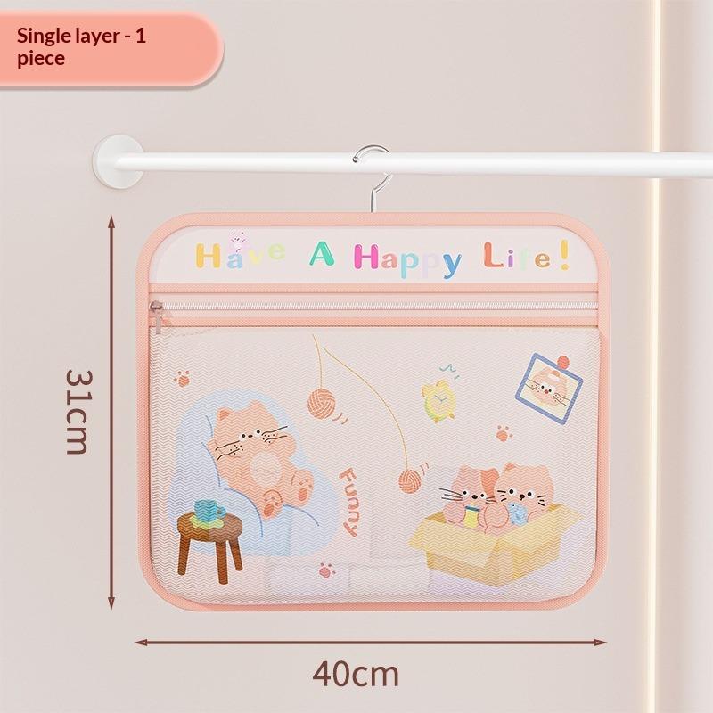 Socks Storage Artifact Dormitory Wardrobe Underwear Underwear Multi-layer Hanging Bag Hanging Mesh Pocket Door Storage Bag