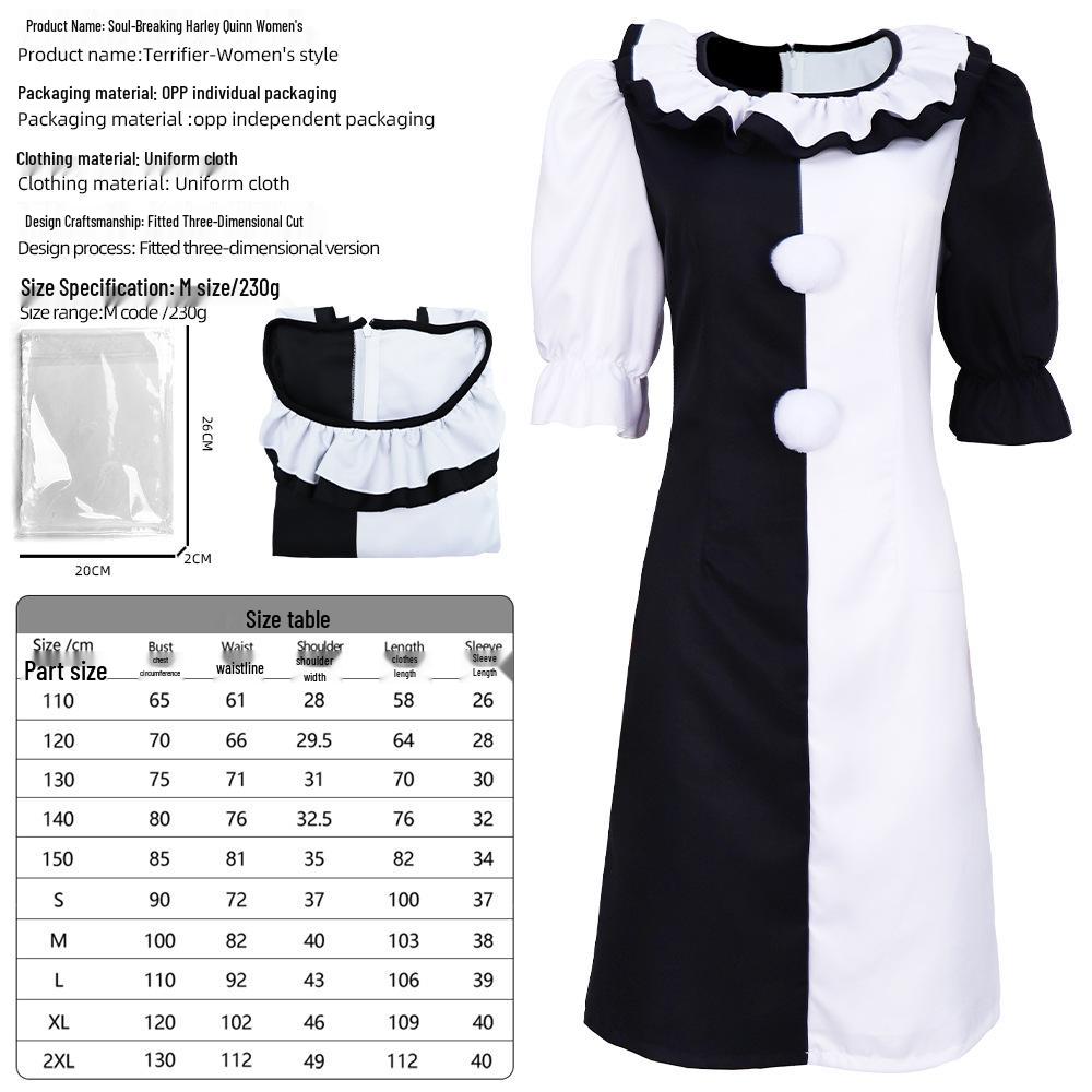Halloween Horror Clown Costume for Cosplay & Stage Performance